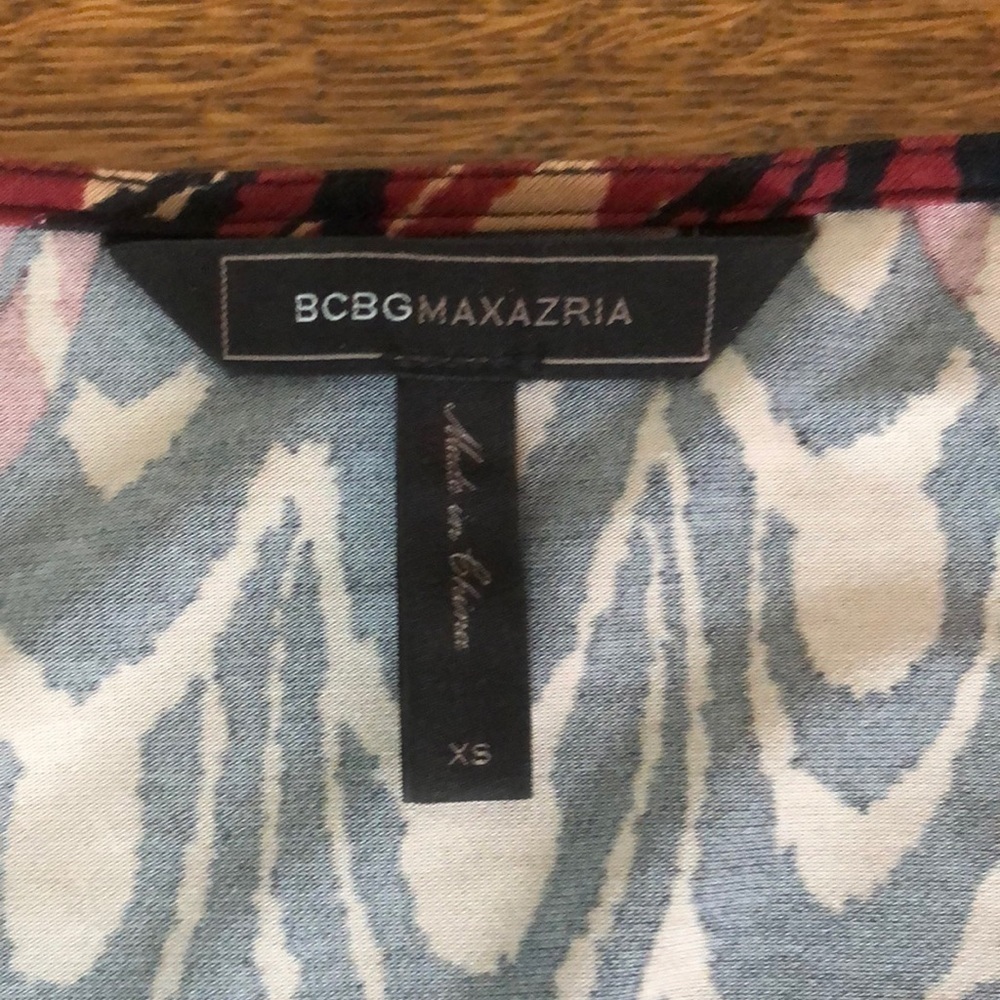 Bcbg Maxazria Adele Feather Printed Wrap Dress Xs - image 4